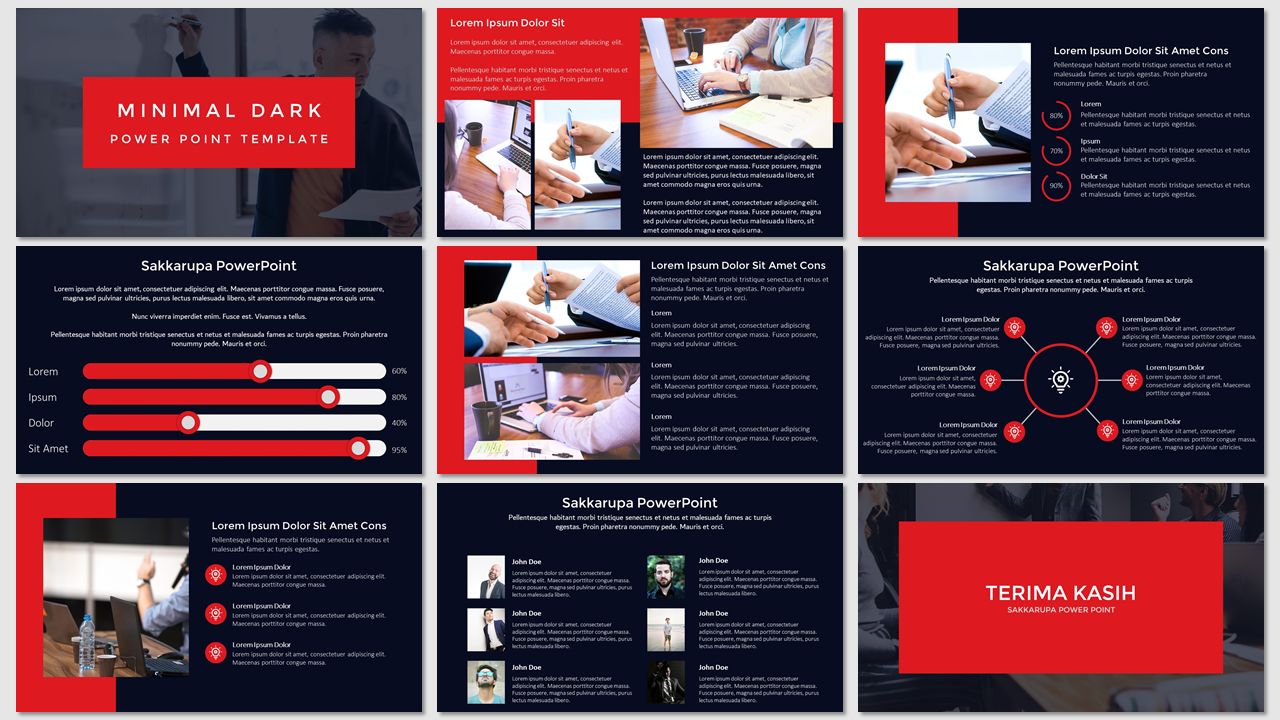 template ppt minimalis