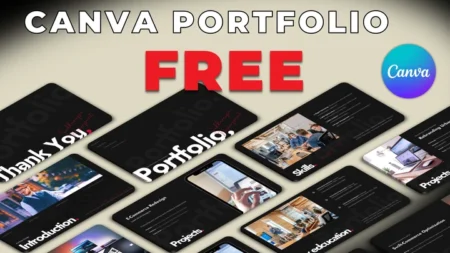 Portfolio canva template free download