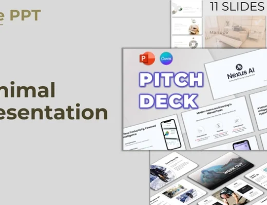 Clean Minimalist free ppt presentation template